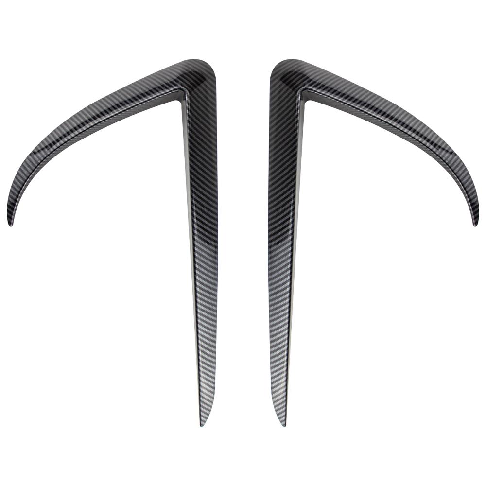 2Pcs Carbon Fiber Front Bumper Splitter Spoiler Lip Kit Air Knife Shape for Tesla Model3 Model 3 2018-2025 Car Styling