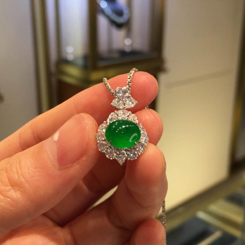 

Мода Классический Блестящий Роскошный Натуральный Хотенский Нефрит Зеленый Геометрический Кулон Ожерелья Винтажная Цепочка на Ключицу Банкетные Ювелирные Изделия 45cm