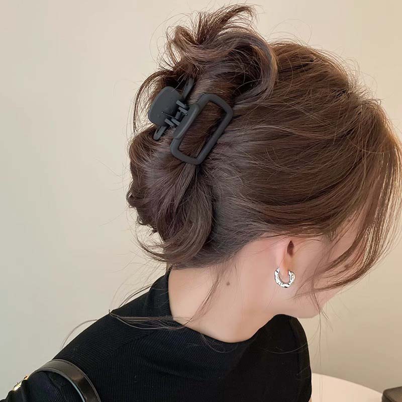 Fashion Colorful Acrylic Square Hair Claw Clip For Women Girls Elegant High Ponytail Hair Clip Clamp Hair Styling Accessories