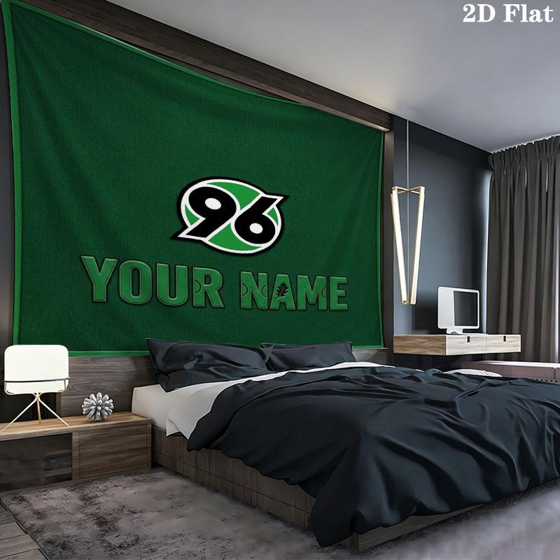 Hannover 96 Custom Name Wall Tapestry Aesthetic Wall Hanging Printed Fabric Blanket Decorative Tapestries for Bedroom Living Room Home Decor