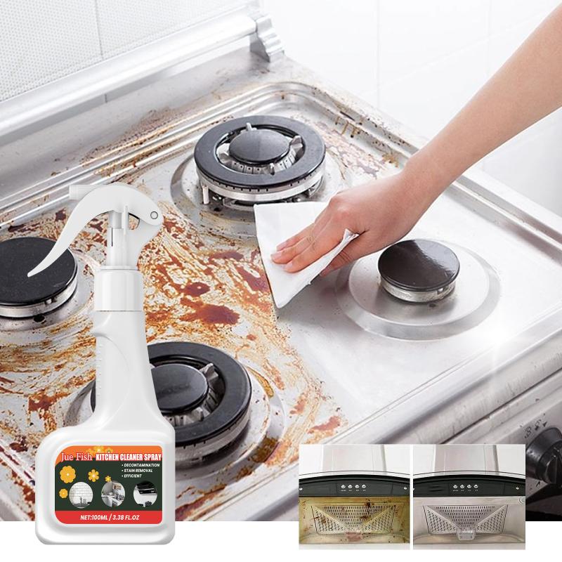 Kitchen Grease Cleaning Spray For Range Hood Stovetop And Washbasin Powerful Oil Stain Remover For Household Use