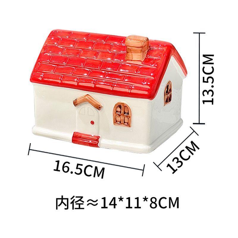 

Креативная керамическая коробка для салфеток в форме мультяшного домика, выдвижная коробка для салфеток, подарок, кухонный контейнер для хранения