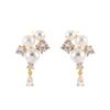 Elegant French Retro Zircon Pearl Earrings for Women – Versatile High-End Fashion Accessory