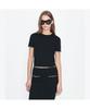 Tolibeochi Wool Scallop Top - Black / New Ivory
