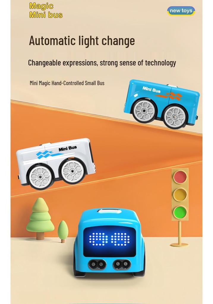 Smart Gesture-Controlled Mini Bus: Automatic Obstacle Avoidance & Line Following Desktop Toy Car