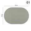 Leather Placemat Oval Oil-Proof Table Mat Home Dining Kitchen Table Placemat Design Dining Waterproof Heat Resistant Home Decor
