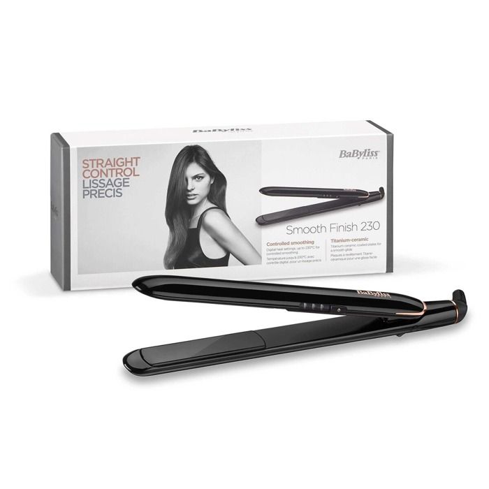 BABYLISS ST250E Düzleştirici - Pürüzsüz Bitiş 230 - Titanyum-seramik Plakalar - Hızlı Isınma