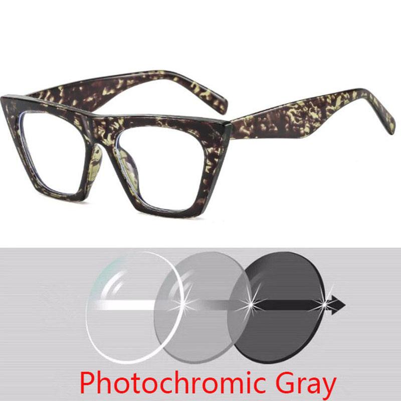 Oversize Women Myopia Glasses Cat Eye Big Frame Shortsight Prescription Eyewear -1.0 -1.5 -2.0 -2.5 -3.0 -3.5 -4.0 -6.0