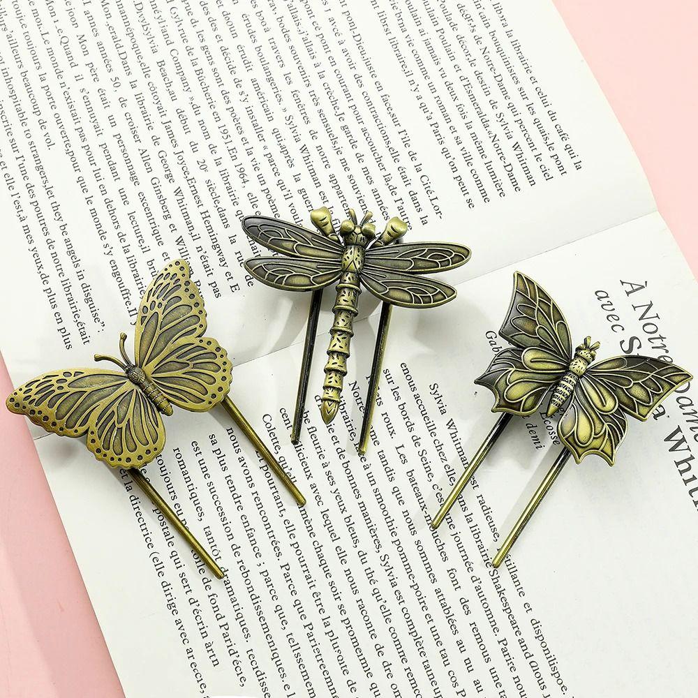Paper Clip Vintage Book Clip Bronze Metal Insect Bookmark Butterfly Bookmarks  School Supply