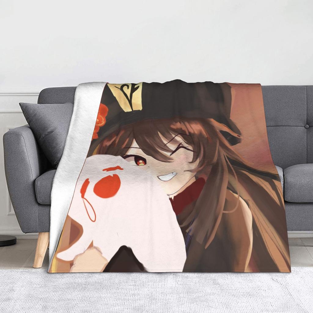Genshin Impact Gorou Blanket Flannel Printed  Breathable Warm Throw Blankets for Bed Couch Plush Thin Quilt