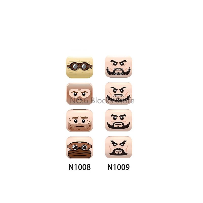 City Building Blocks Body Character Clothing Head Face DIY Parts Hair Expression Accessories Figure Headwear Helmet Bricks Toys