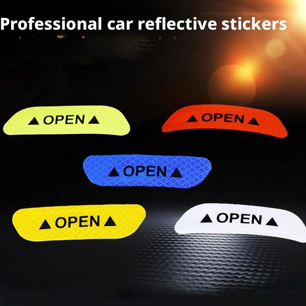 Reflective Car Door Sticker Safety Opening Warning Reflector Tape Decal Car Accessories Exterior Interior Reflector Sticker