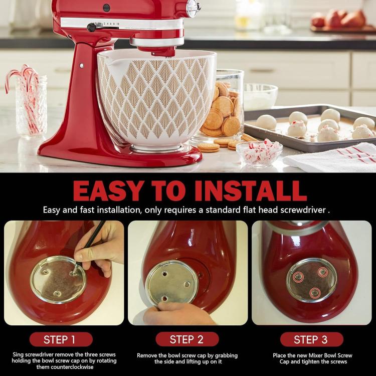 W10191926 Ersatz-Schraubdeckel für Küchenmaschinen-Schüssel für KitchenAid, Whirlpool, Kenmore 5QT Standmixer
