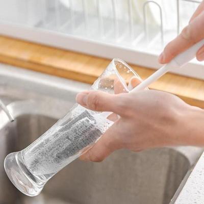 1 Packung Silikon-Glasreinigungsbecherbürsten mit langen Griffen