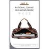 Brand Men's Handbag 100% Leather Briefcase  Large Capacity 14 Inch Laptop Bag Casual Shoulder Crossbody Bag Messenger Bag
