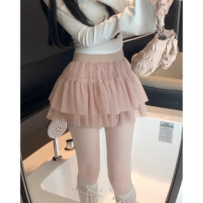 

Розовая юбка миди А-силуэта в балетном стиле с цветочным принтом: Стройнящий, пышный сетчатый дизайн для женщин, весна/лето, универсальная корейская мода. XL розовый