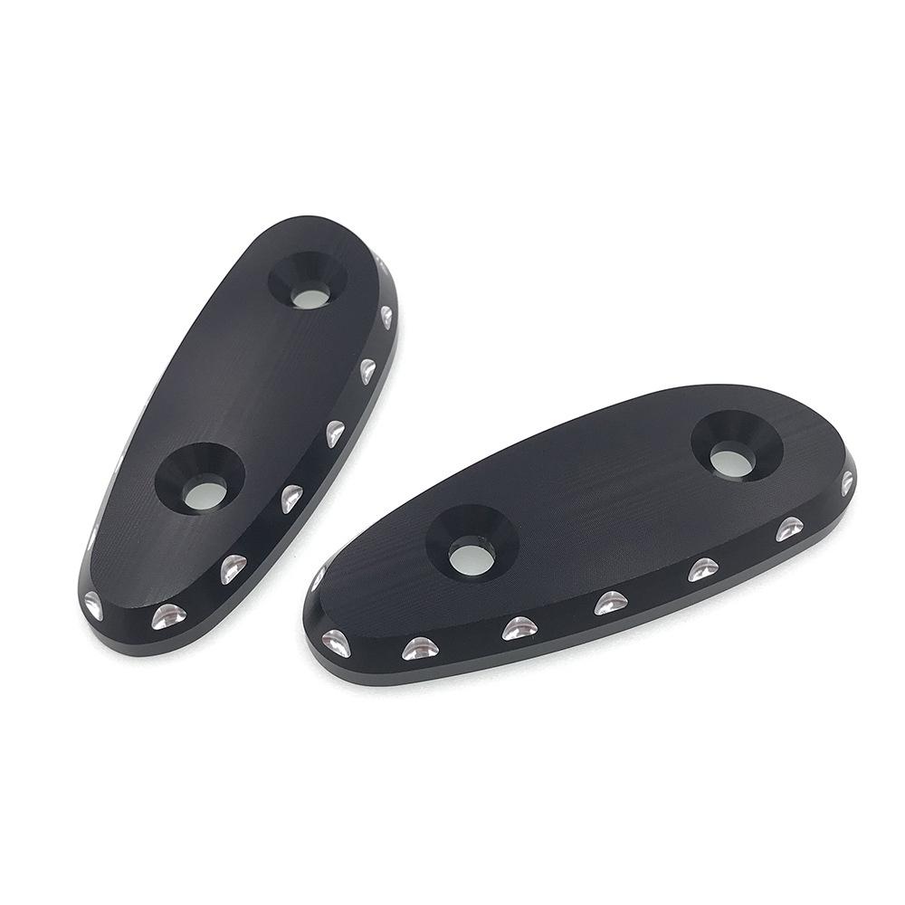 2x Mirror Hole Covers Block Off Cap Base For SUZUKI HAYABUSA GSX1300R 1999-2020