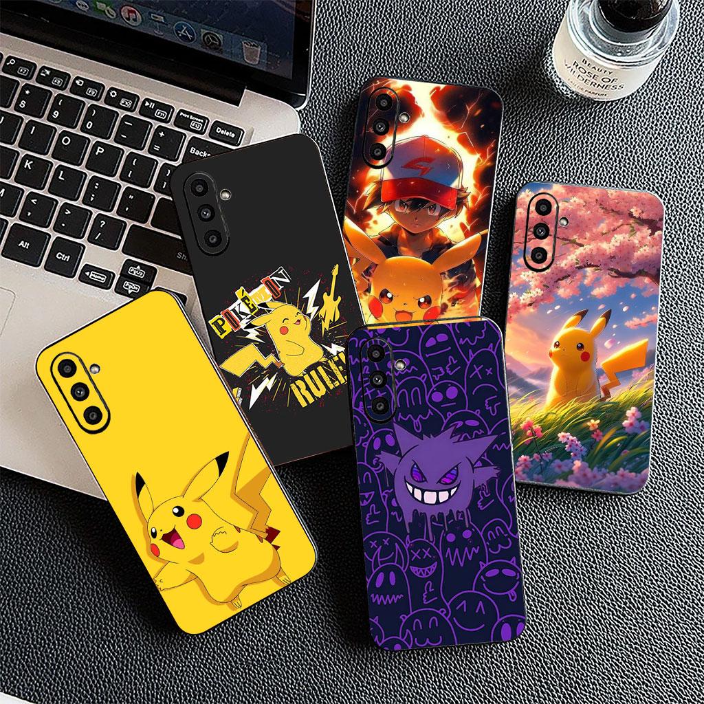 Soft Cover for Samsung Galaxy S25 S24 S23 FE Plus Ultra S7 Edge A16 A15 5G s25+ Coque Phone Case P-Pokemons GO Gengar P-Pikachus