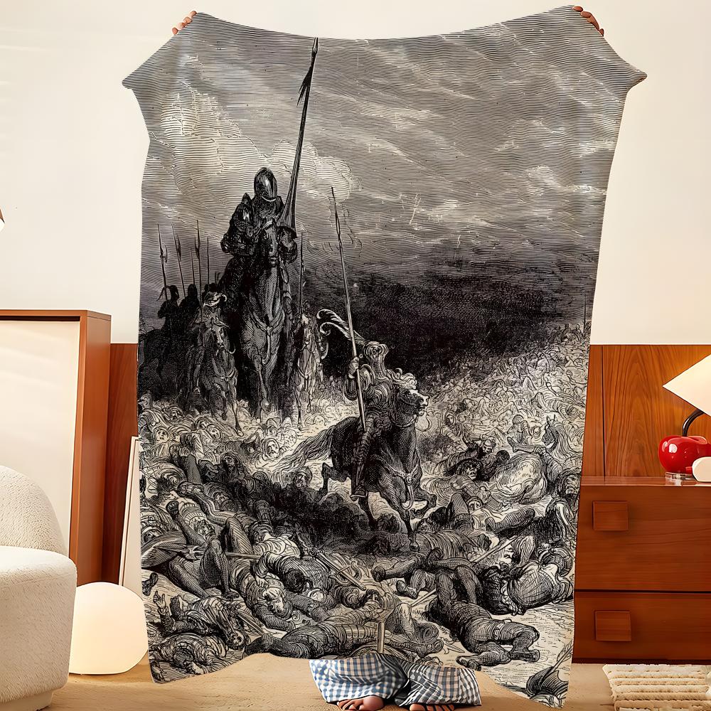 Artist G-Gustave D-Dore Throw Flannel Throw Blanket, Lightweight Cozy, Durable Washable cute Cool
