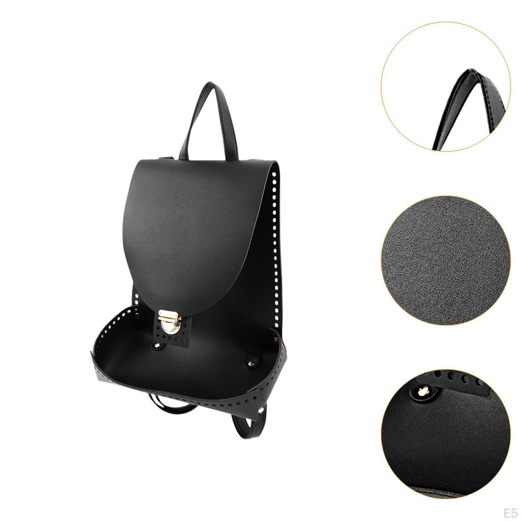 Taschenboden zum Häkeln Gewebt mit Löchern Verschluss Schnallen DIY Rucksack Herstellungsset