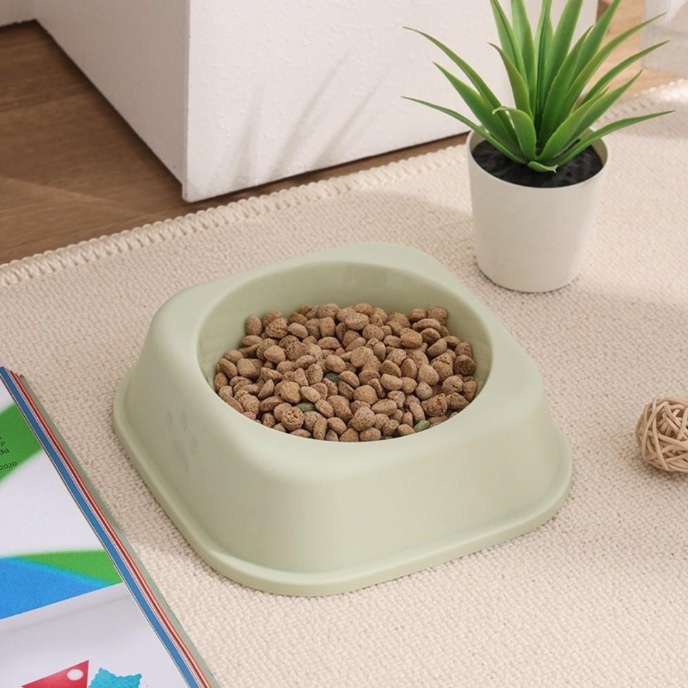 Plastic Cat Food Bowl Anti-Fall Flip Cat Plates New Square Cat Bowl Pet Feeding