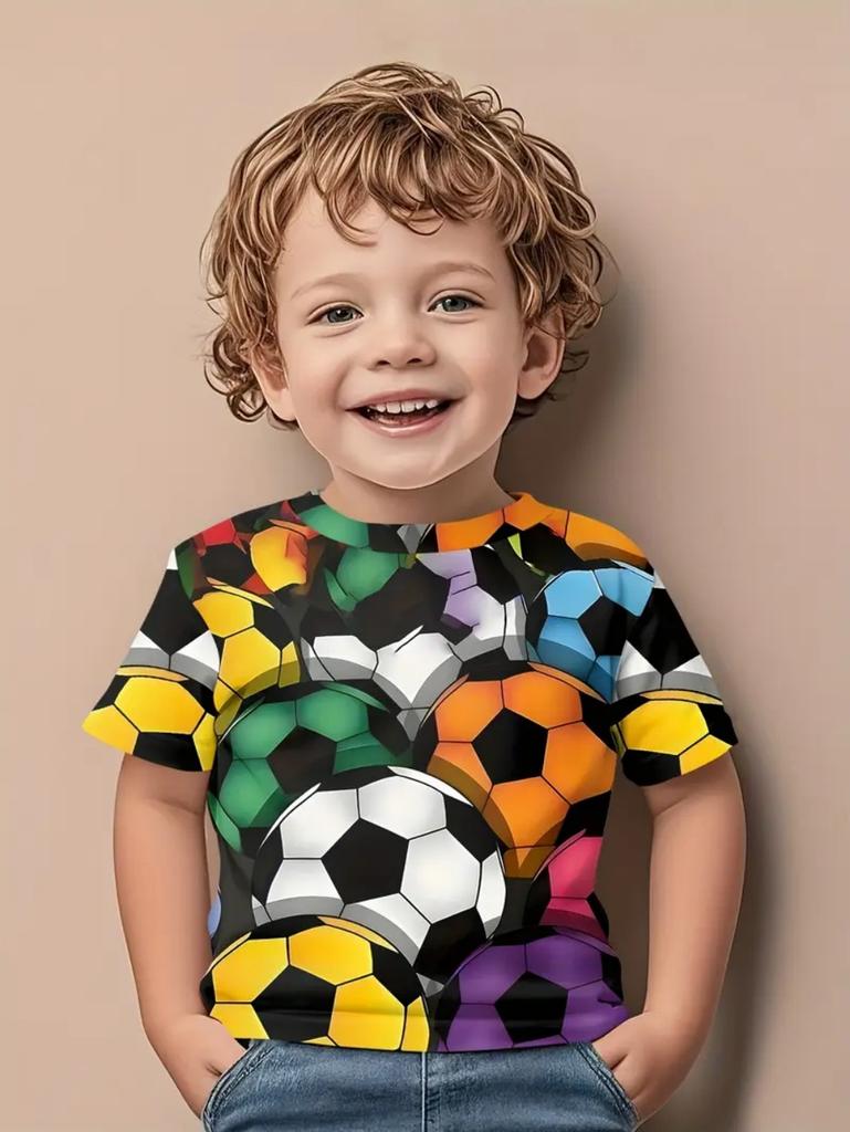 Funny Children's T-Shirts Dinosaur Pattern 3D Print Casual Cartoon Short Sleeved T-Shirts Outdoors Cute T-Shirts for Children