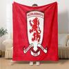Red Lion Football Club Flannel Blanket, Soft Polyester, Modern Design, All-Season for Camping, Travel, Gifts for Holidays or Birthdays