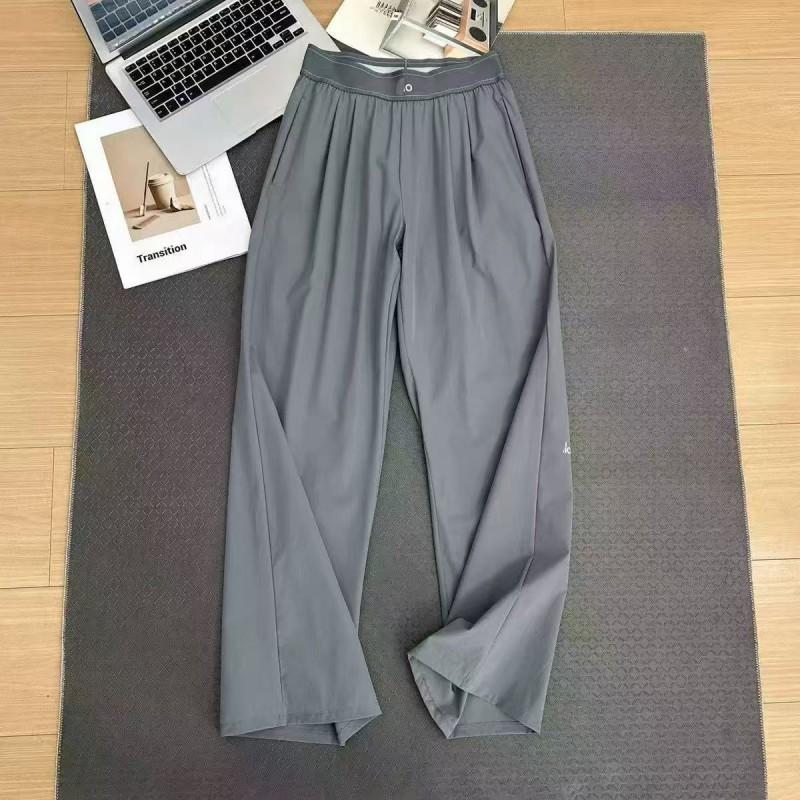 Womens High Waist Straight Leg Woven Casual Pants Reflective Print Daily Wear