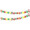 Paper Christmas Flag Christmas Theme Party Decor Banner Xmas Pull Flag  Shopping Mall Decor