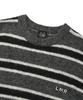 LMR Hairy Stripe Pullover Knit Dark Grey