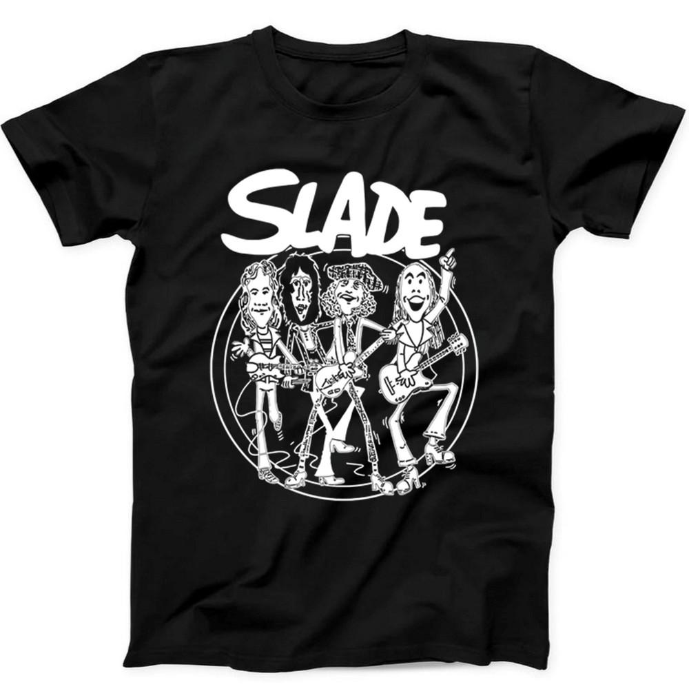 Slade Punk Rock Music Gift Tee Black T Shirt 528 Unisex T-Shirt XL