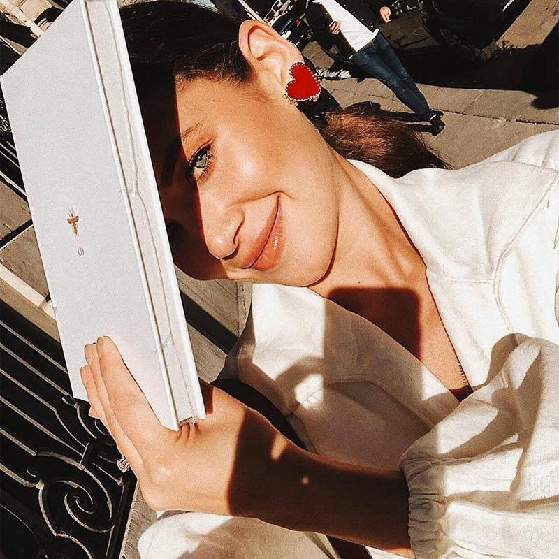 Red Heart Stud Earring Women