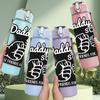 1PC Daddys Son Best Friends Quote Print 750ml Color Plastic Sports Water Bottle Leakproof Flip Straw Lid Suitable for Sports Office Home Use