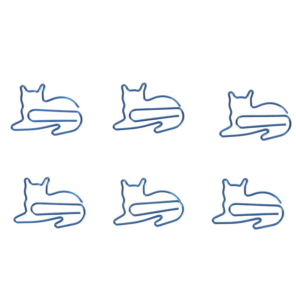 100 Stück Katzenform Büroklammern Rutschfestigkeit Verhindert Reißen Rostschutz Metallische Büroklammern f