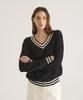 Oteumilkape Cable V-Neck Knit - Navy