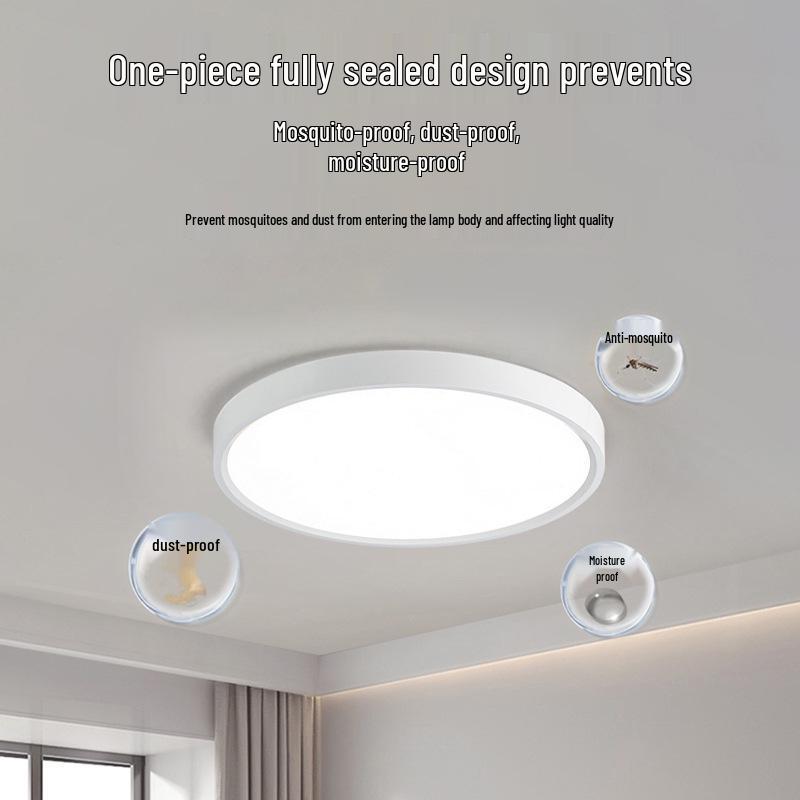 Ultra-Thin Full Spectrum Ceiling Light: Eye-Protective, Three-Proof Design for Bedroom, Study, and Living Room