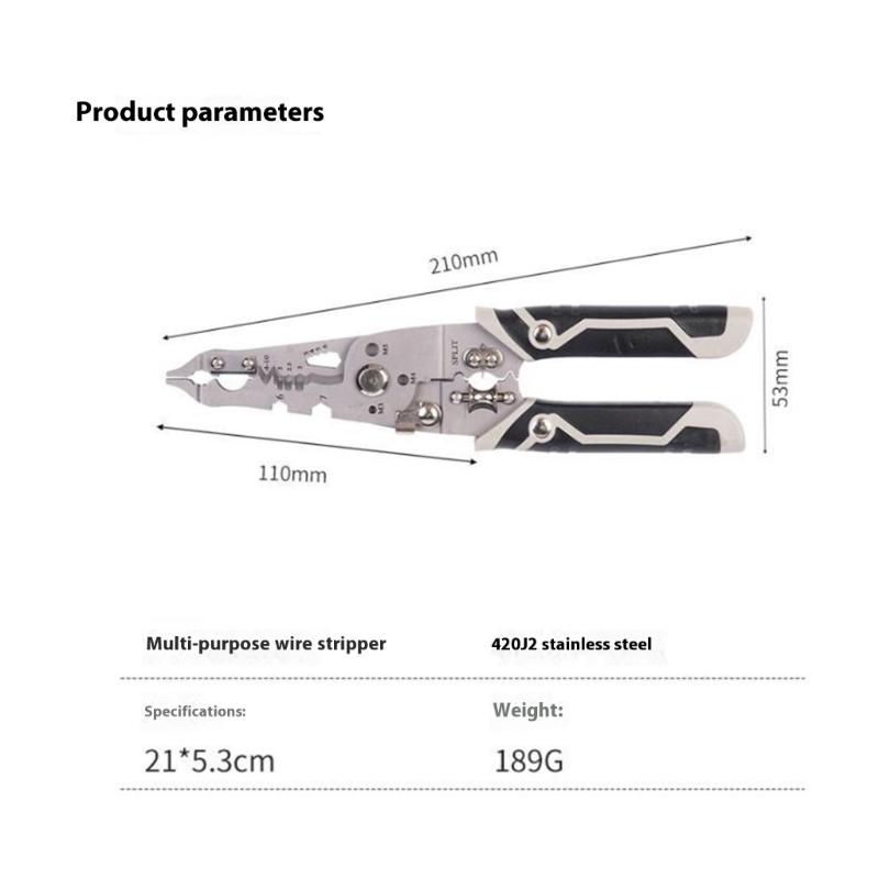 Multifunctional Wire Stripper Decrustation Pliers Crimper Cable Stripper Cutter Multifunctional Wire Repair Tool Pliers