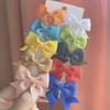 10Pcs/Set Cute Solid Ribbon Bowknot Hair Clips for Baby Girls Handmade Bows Hairpin Barrettes Headwear Kids Hair Accessories