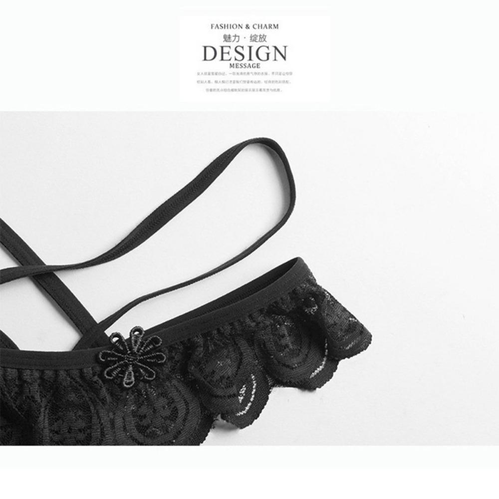 Sexy Panties Ladies Seduction Lace Stretch Transparent Bundle with Thong T-pants Sexy Lingerie 2152