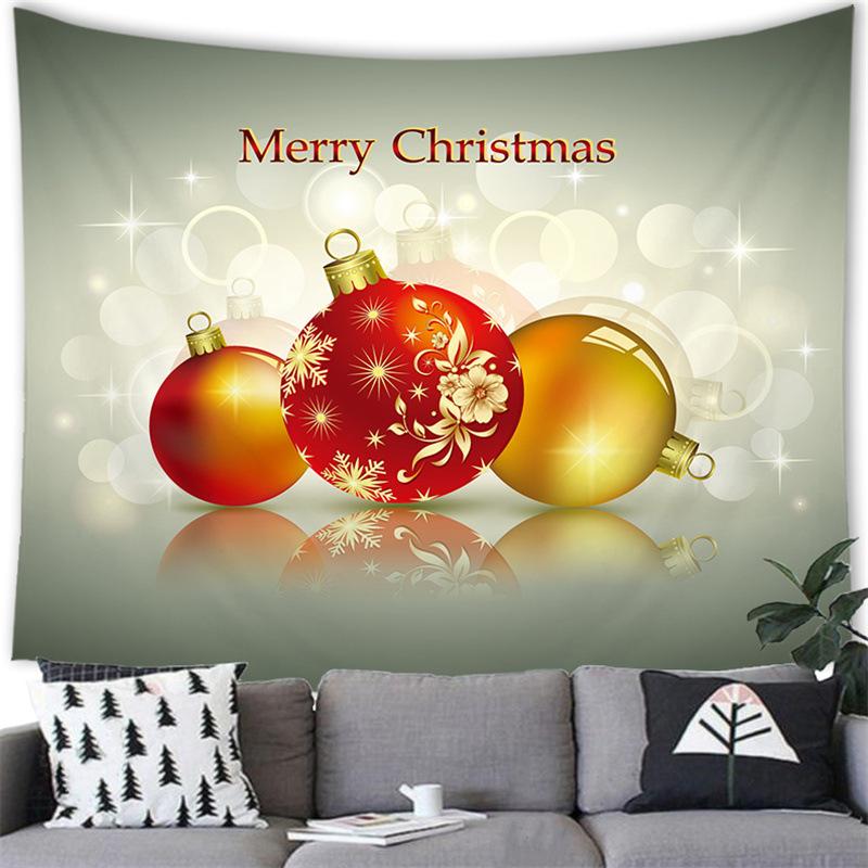 Christmas Bell Tapestry Snowman Merry Christmas Wall Hanging Living Room Bedroom Background Cloth Beautiful