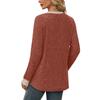 T-shirt da Donna Autunno Inverno Girocollo Patchwork Manica Lunga Top
