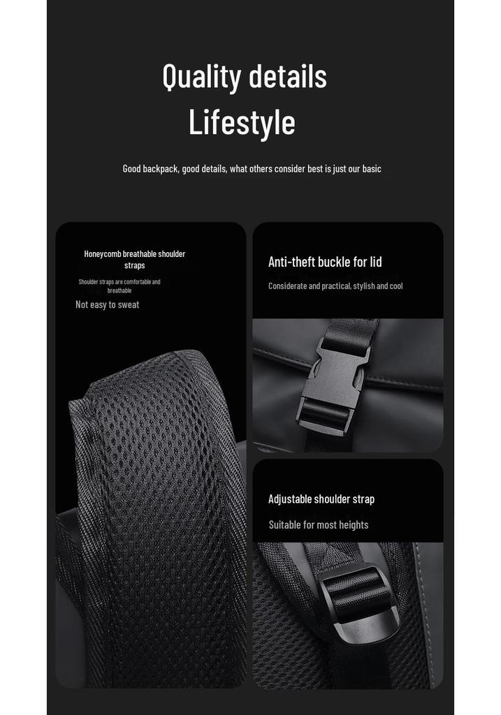 Trendy Waterproof Double Shoulder Backpack - Fashionable, Versatile, Large Capacity for Laptops
