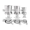 Stainless Steel Foldable Cup Portable With Keychain Outdoor Camping Travel Folding Cup Teacup Telescopic Water Cup 75/150/250ML