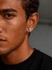 Fashion Hip Hop Cubic Zircon Star Small Stud Earrings for Men Simple Stainless Steel Pierced Earrings Hypoallergenic Jewelry