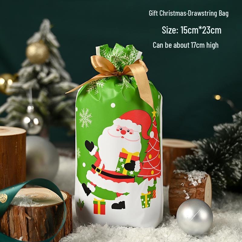 Christmas Gift Bag for Candy and Cookies - Kids' Drawstring Ribbon Bag