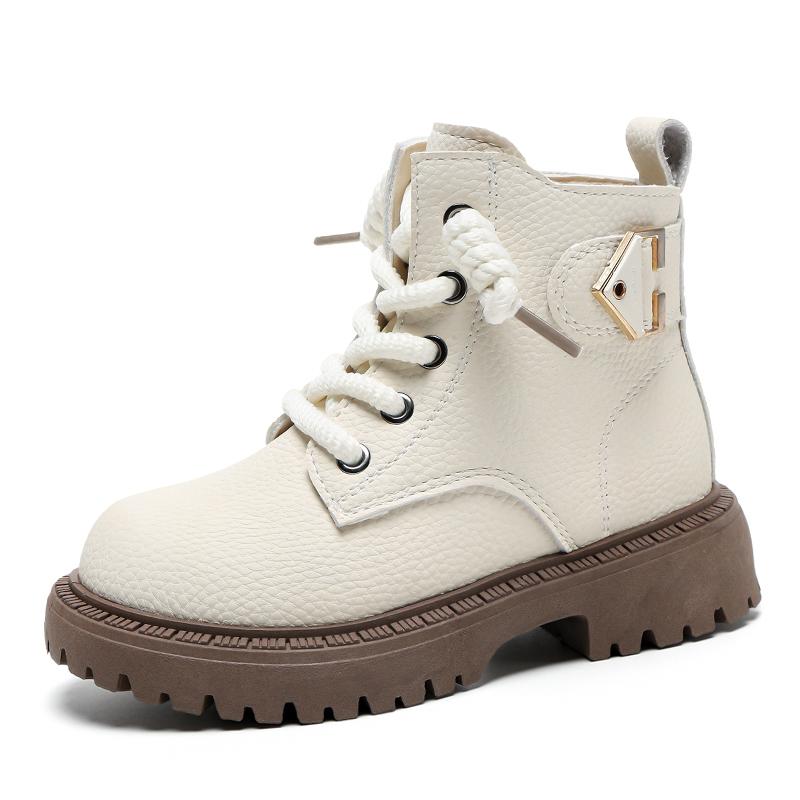 Children's Leather Shoes Autumn Winter Warm New Casual Shoes Surface Waterproof Soft Sole Fashionable Walking Shoes for Kids
