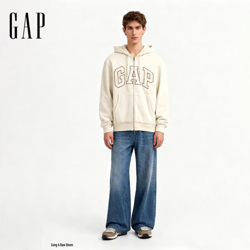 Gap Unisex 2025 Fall LOGO Faux Lambswool Loose Hoodie