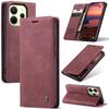 For Xiaomi Redmi Note 14 4G (164.84x78.15x8.16mm) Wallet Case CASEME 013 Series PU Leather Phone Cover Stand