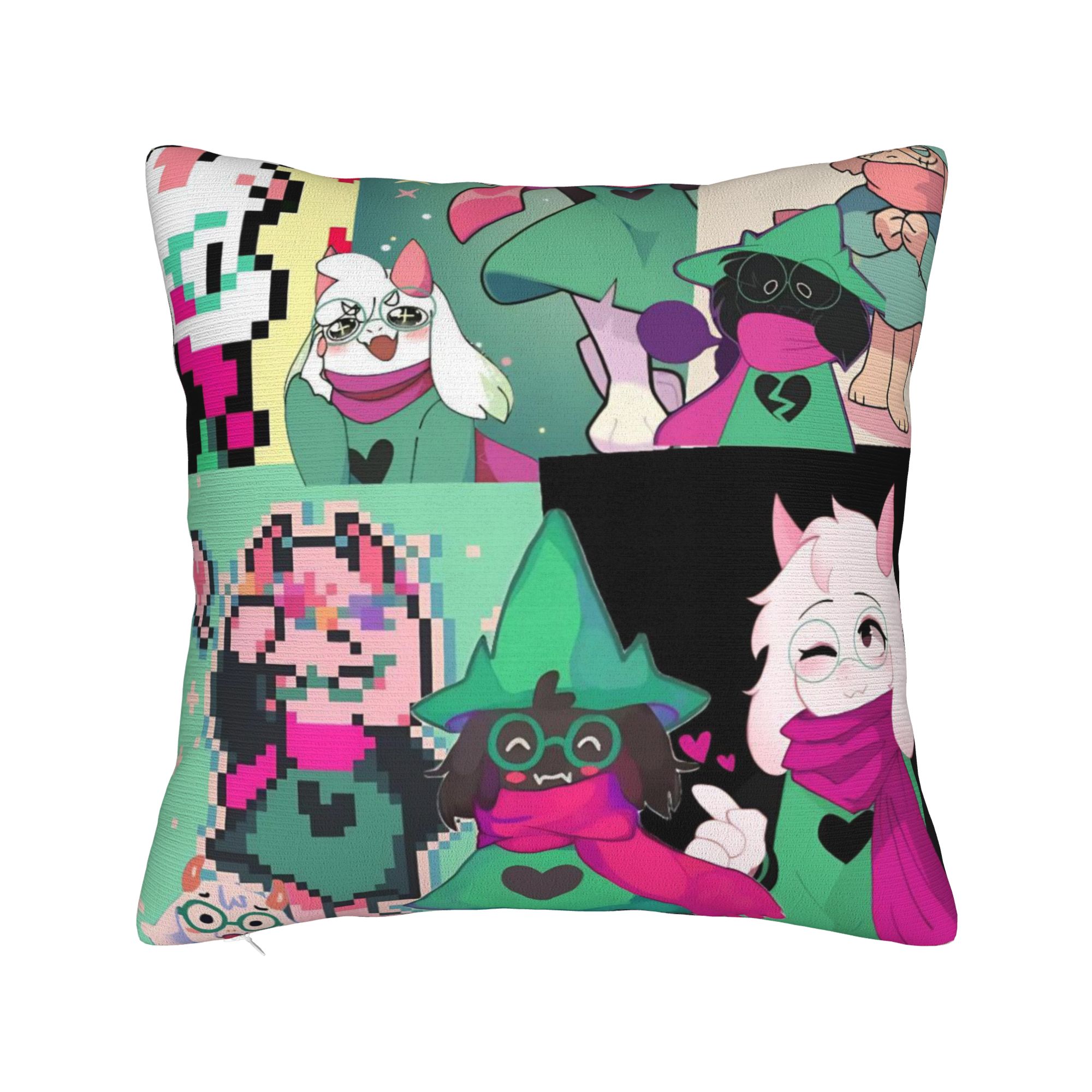 Deltarune Спэмтон Наволочка Полиэстер Чехол для Подушки Декорация Чехол для Декоративной Подушки Дом Квадратный 40x40см 30x30cm 12x12in