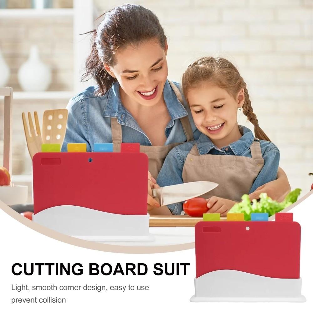Color Coded Chopping Board Set Non-Slip Color Coded Board Set Anti Mildew Board  Kitchen Use
